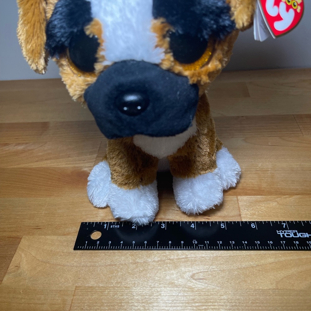 NWT Ty Beanie Boos Buddy BRUTUS Boxer Dog Medium-9 Inch - Picture 10 of 11